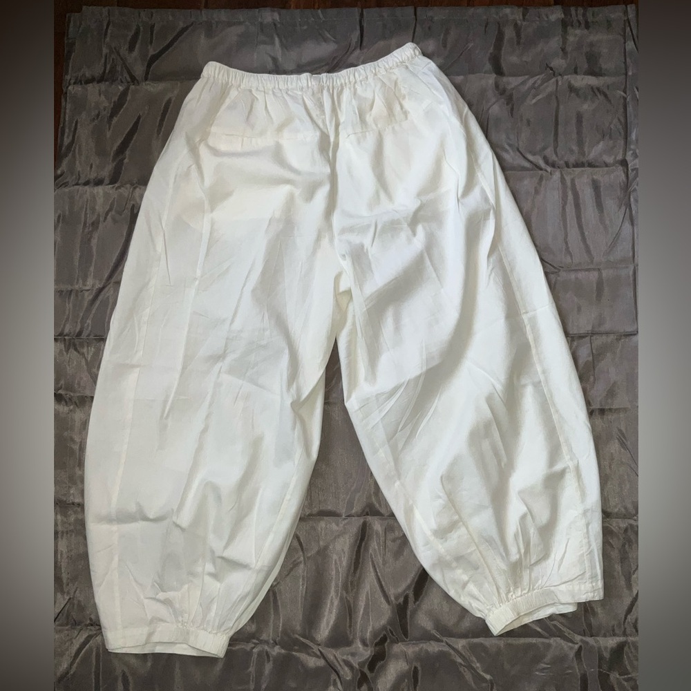 Free People Ivory Elastic Waist Pants